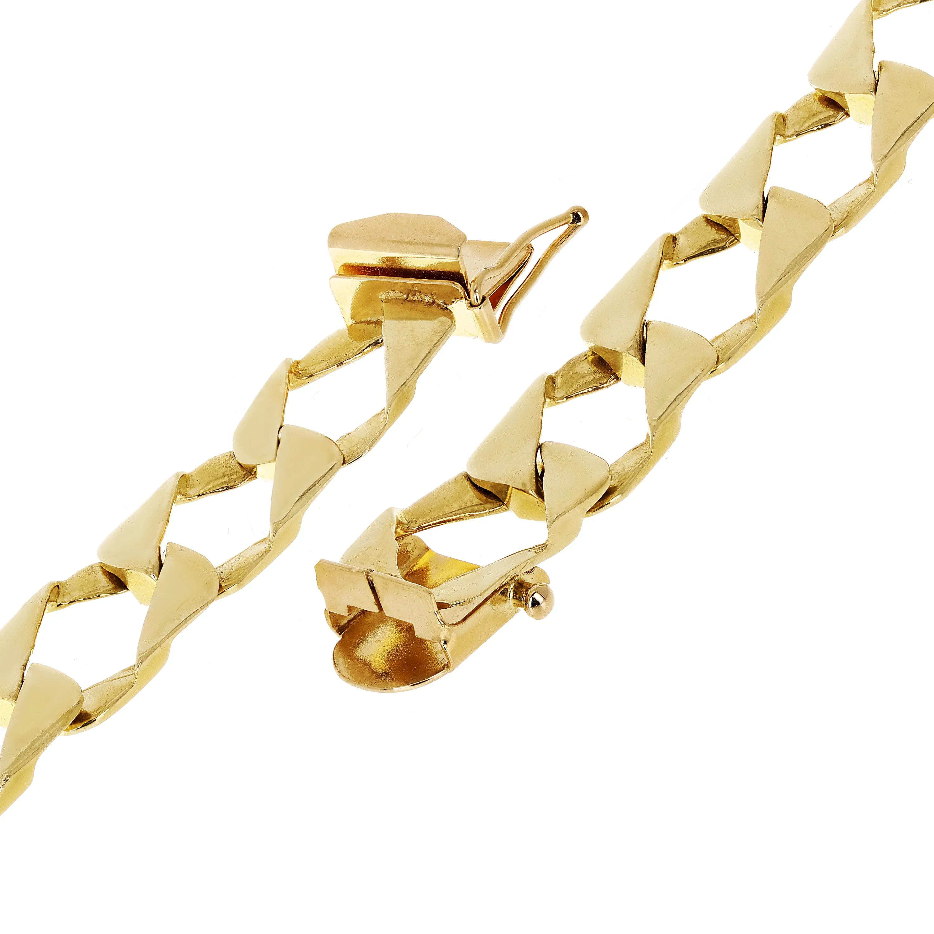 14k Yellow Gold Cuban Chain Link Bracelet 7" 11.5 mm 18.6 grams
