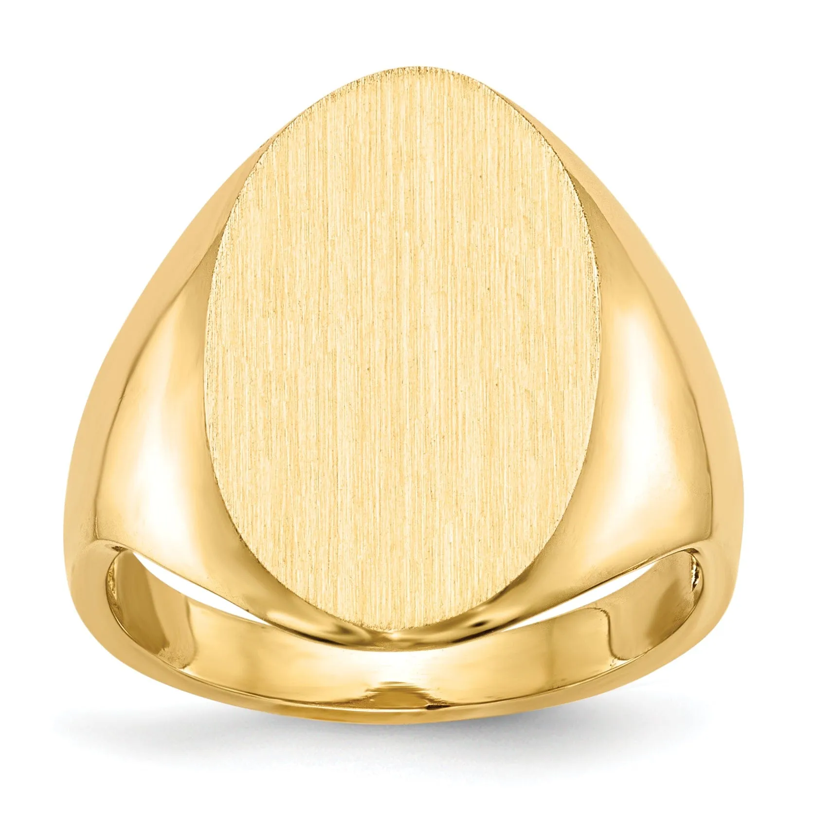 14k Yellow Gold Open Back Signet Ring