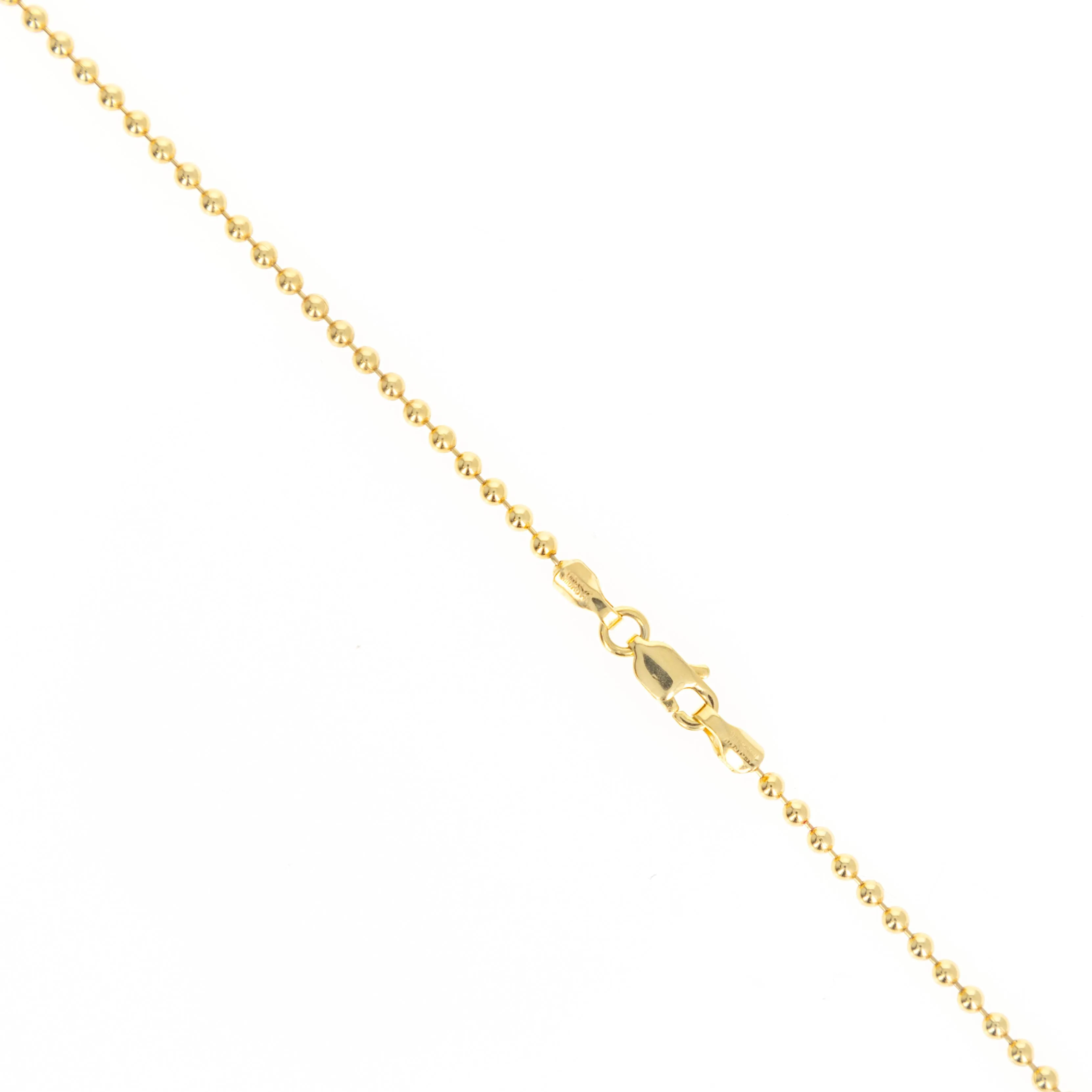 14K Yellow Gold Ruby Pave Heart Pendant Necklace