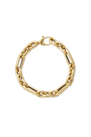 14KY Oval Link Charm Bracelet