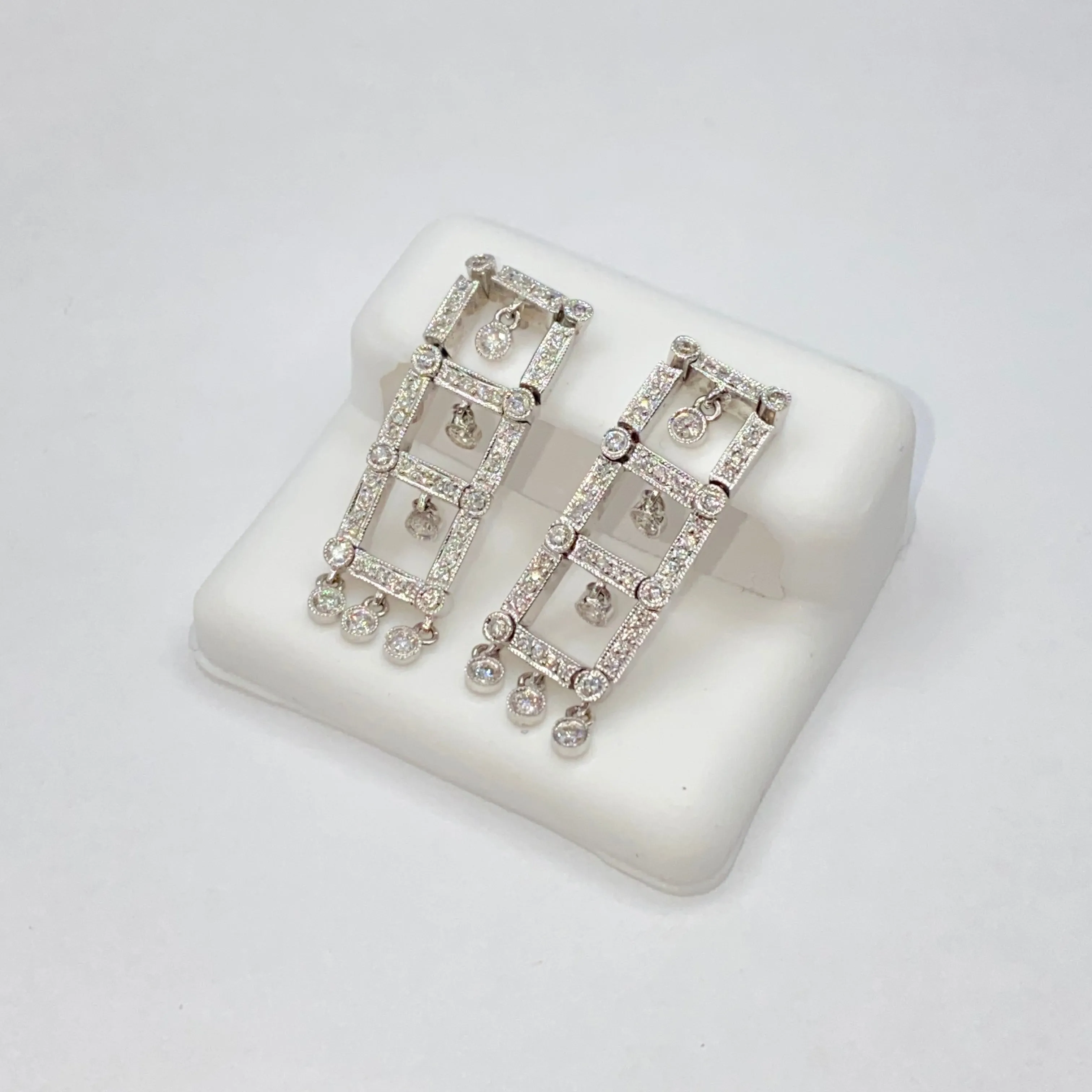 18K Chandelier Diamond Earrings
