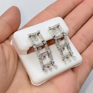 18K Chandelier Diamond Earrings