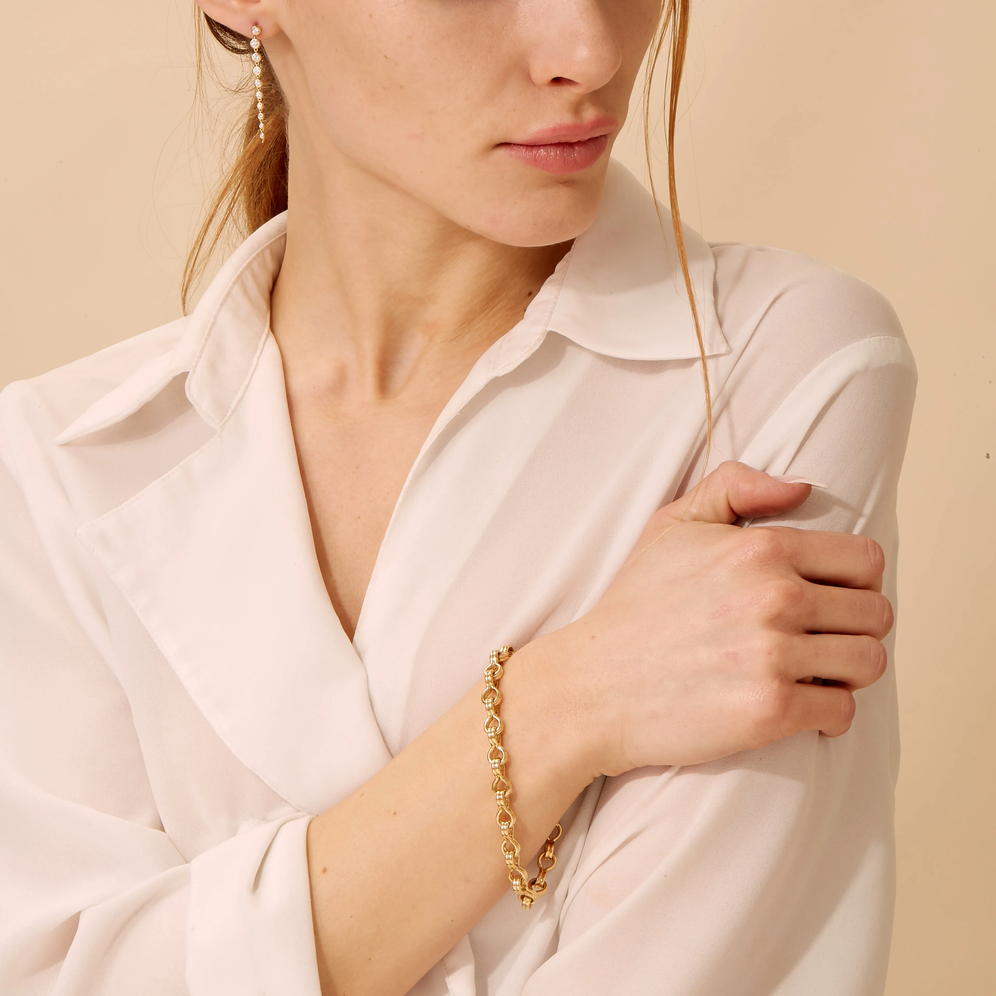 18K Gold Mogul Link Bracelet