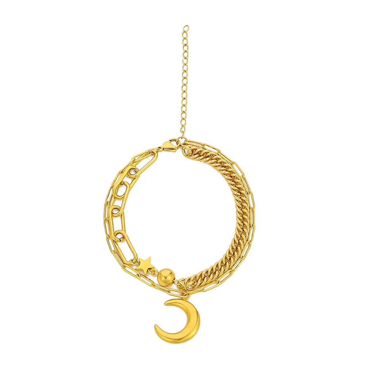 18K Gold-Plated Celestial Layered Bracelet