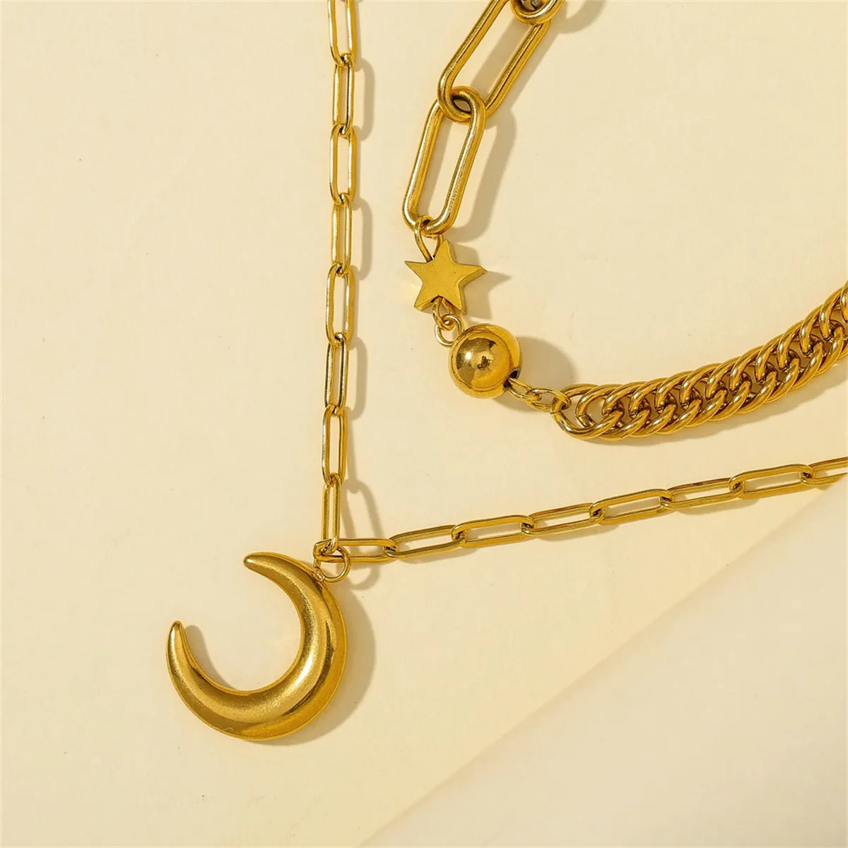18K Gold-Plated Celestial Layered Bracelet