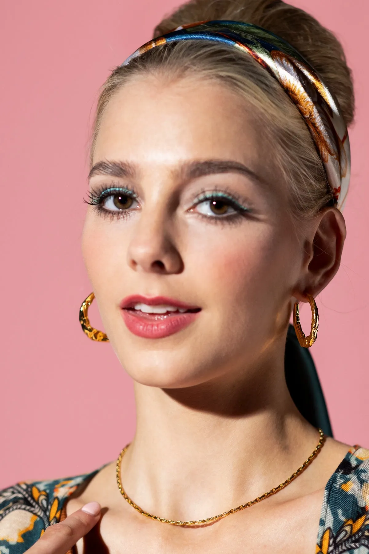 18k gold-plated Organic Texture Hoop Earrings