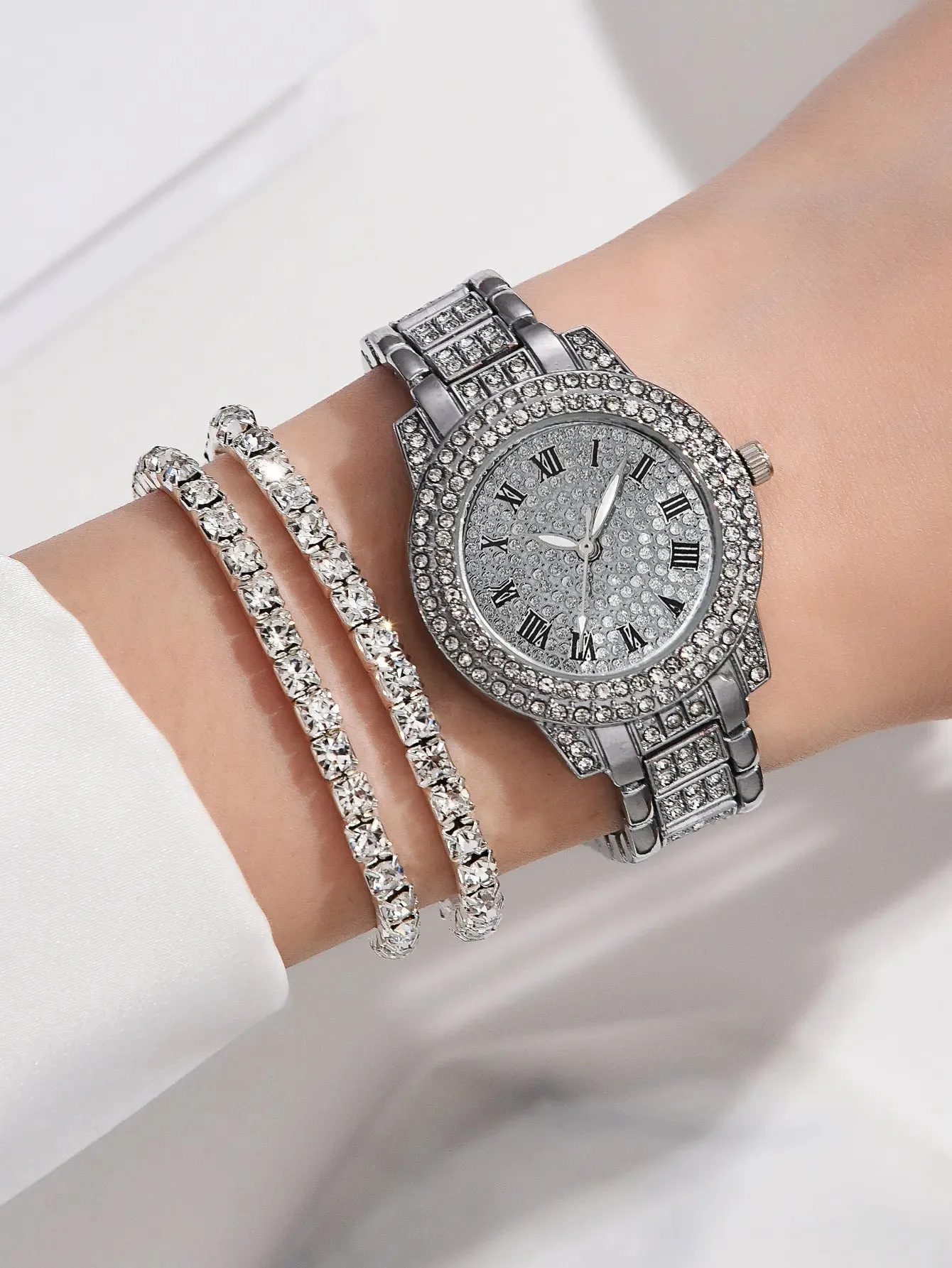 18K Platinum Watch Set