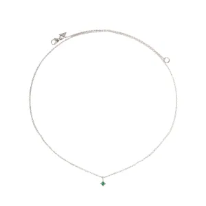 2mm Colored Stone Pendant Necklace