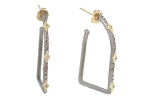 35mm Square Side Hoop Earrings
