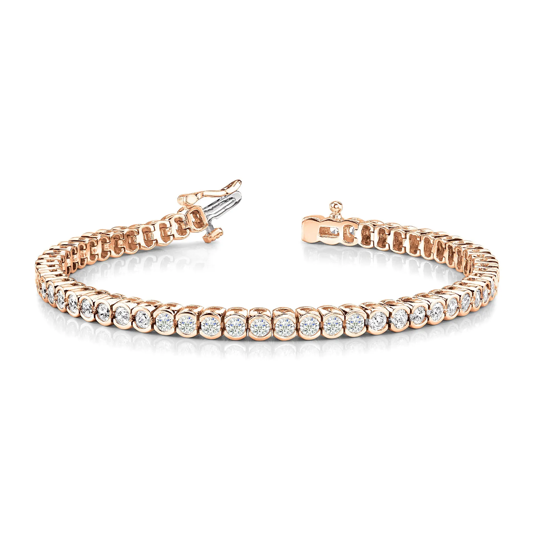 4.00 ctw Round Diamond Bezel Set Tennis Bracelet
