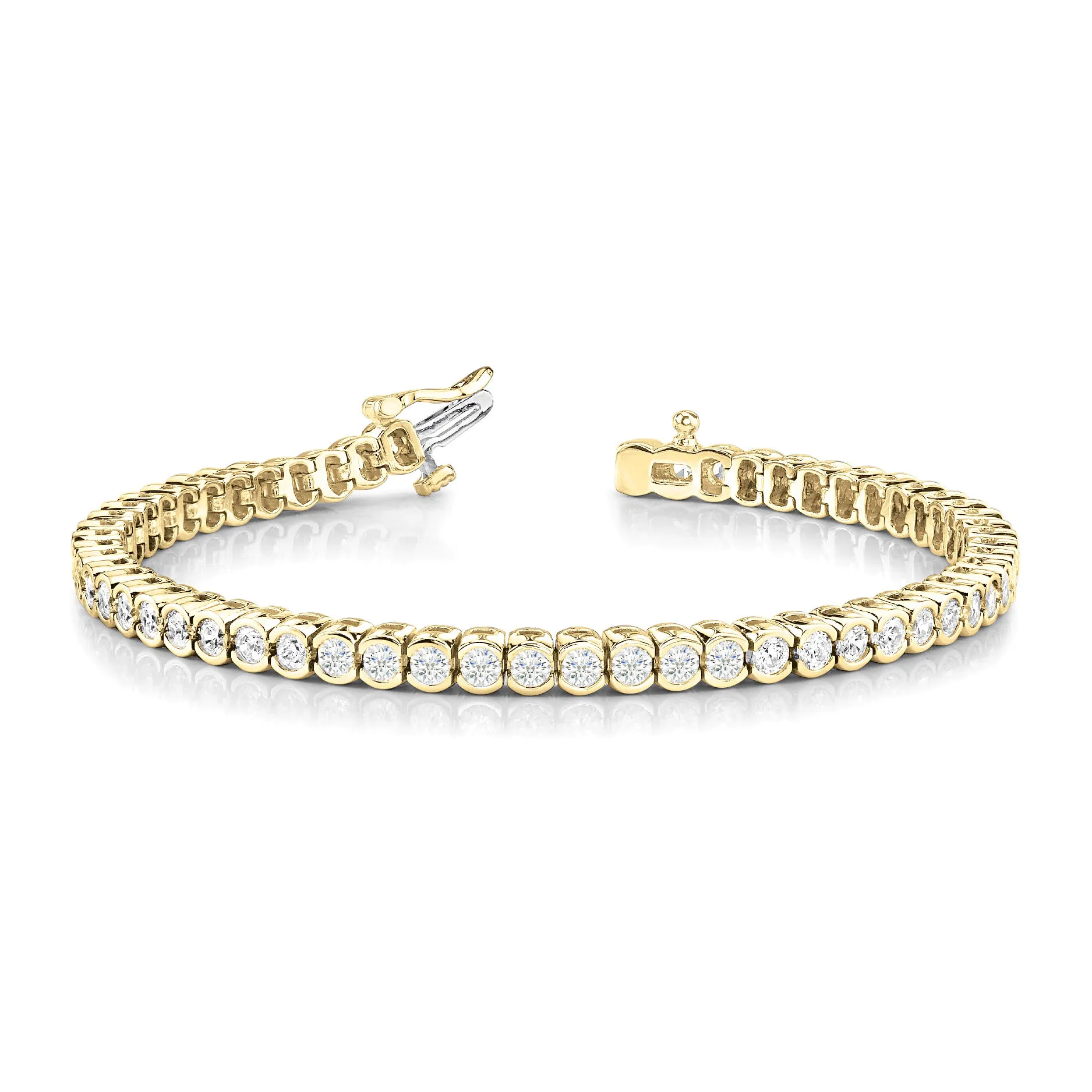 4.00 ctw Round Diamond Bezel Set Tennis Bracelet