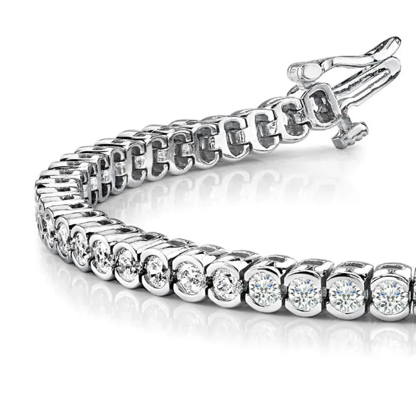 4.00 ctw Round Diamond Bezel Set Tennis Bracelet