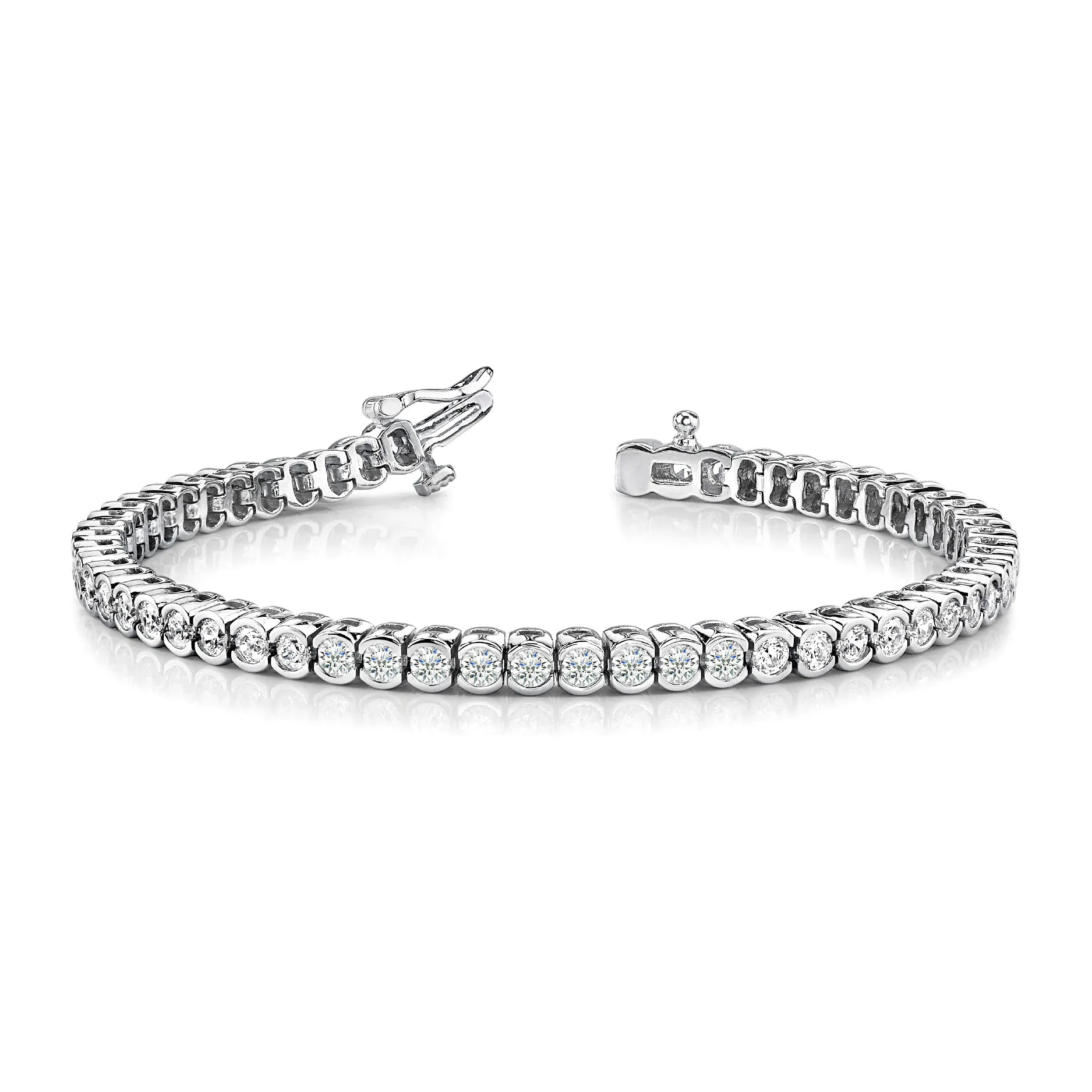 4.00 ctw Round Diamond Bezel Set Tennis Bracelet
