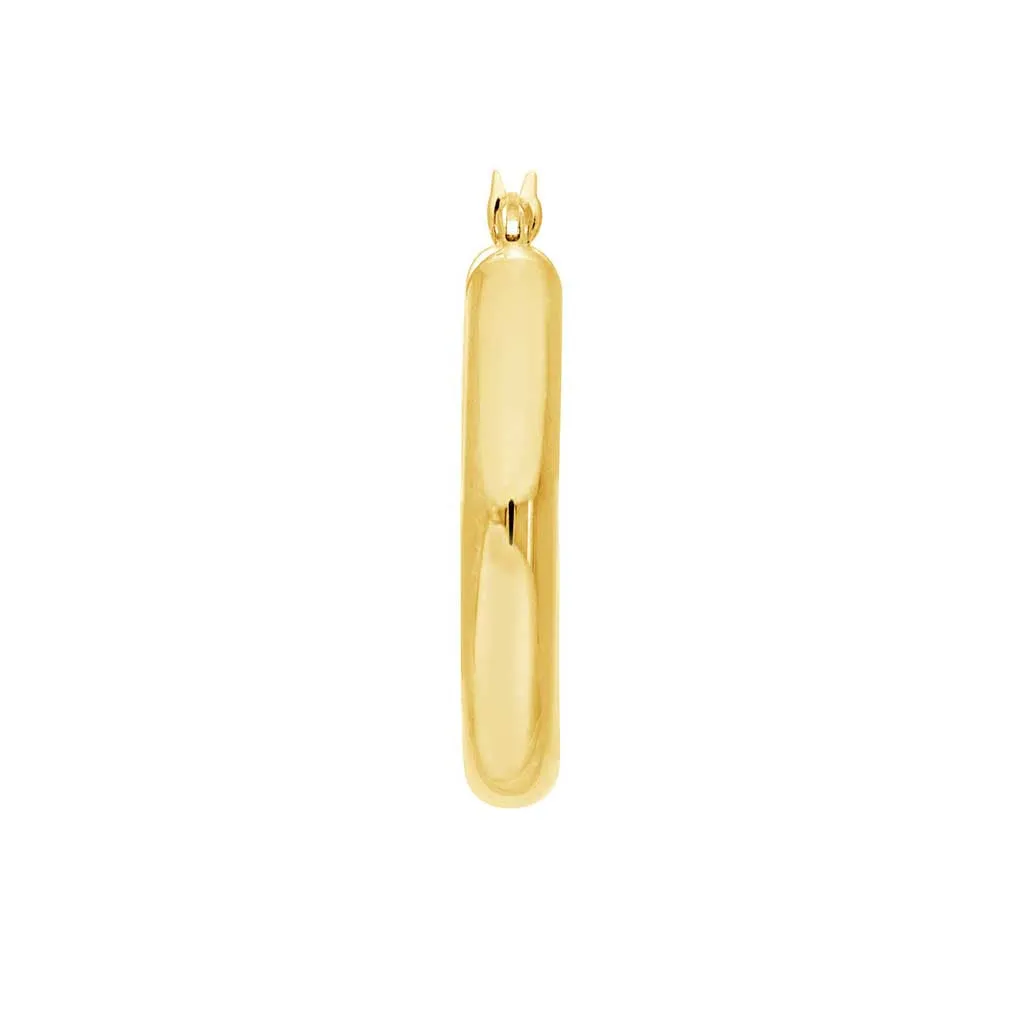 4mm Gold Tube Hoop Earrings
