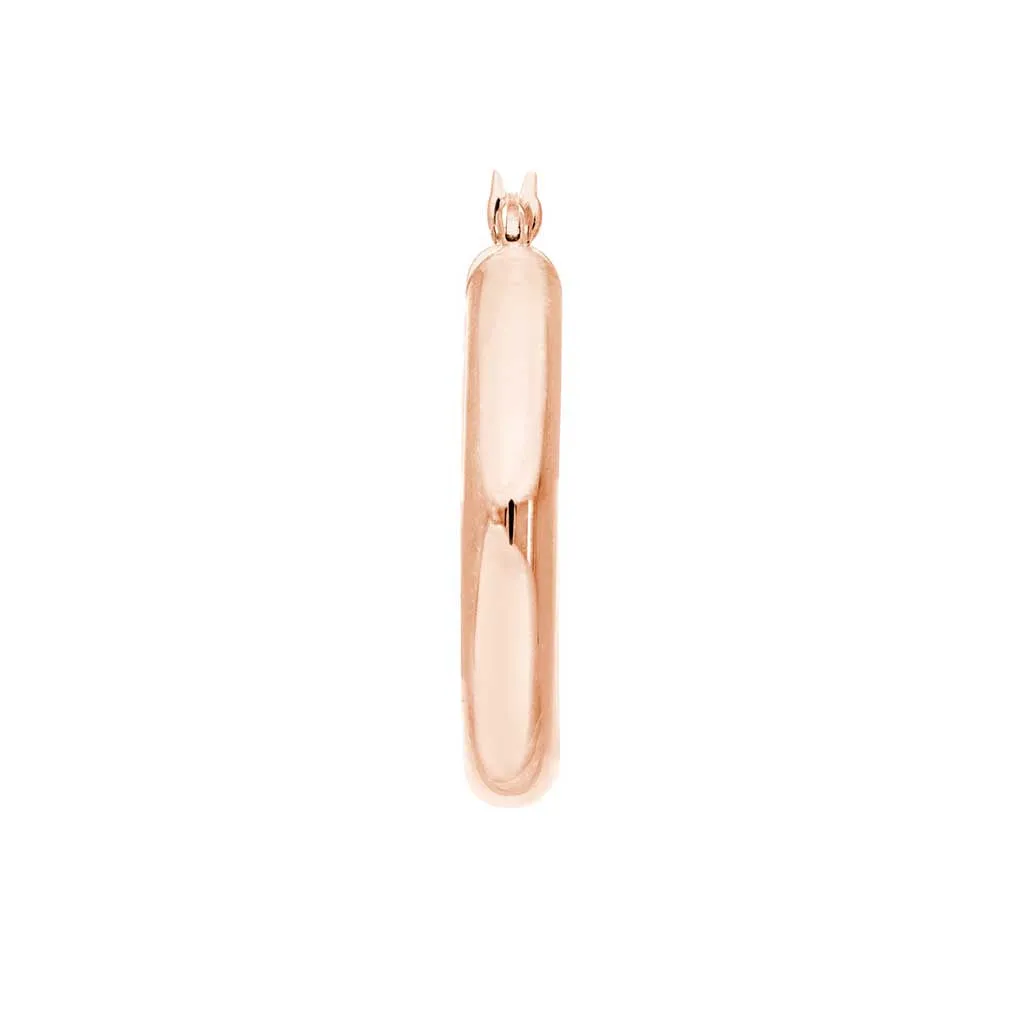 4mm Gold Tube Hoop Earrings