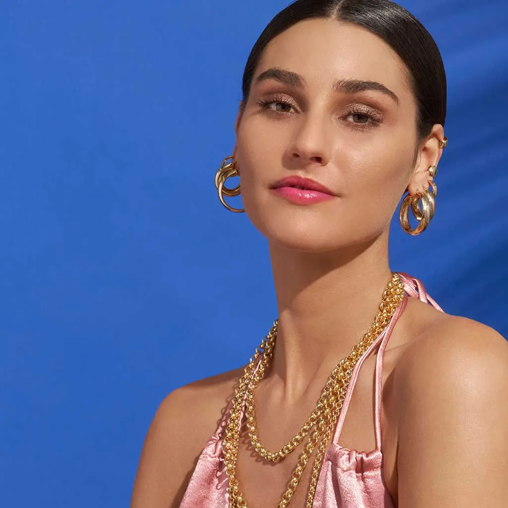 4mm Gold Tube Hoop Earrings