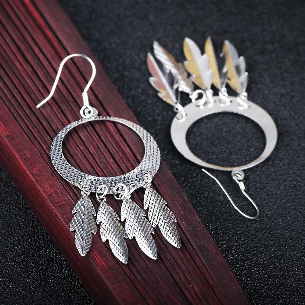 925 Sterling Silver Chandelier Leaf & Drop Earrings for Women, Fashion Jewelry Gift