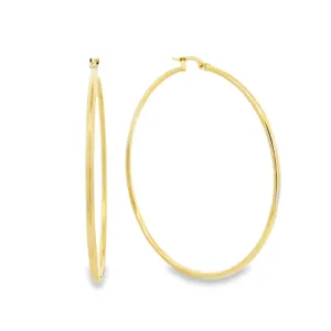 9ct Yellow Gold 50mm Round Plain Hoops GEAR391