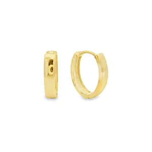 9ct Yellow Gold Oval Hoop Earrings GEAR331
