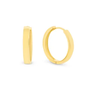 9ct Yellow Gold Pain Hoop Earrings GEAR038