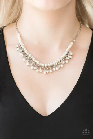 A Touch of CLASSY White Paparazzi Necklace