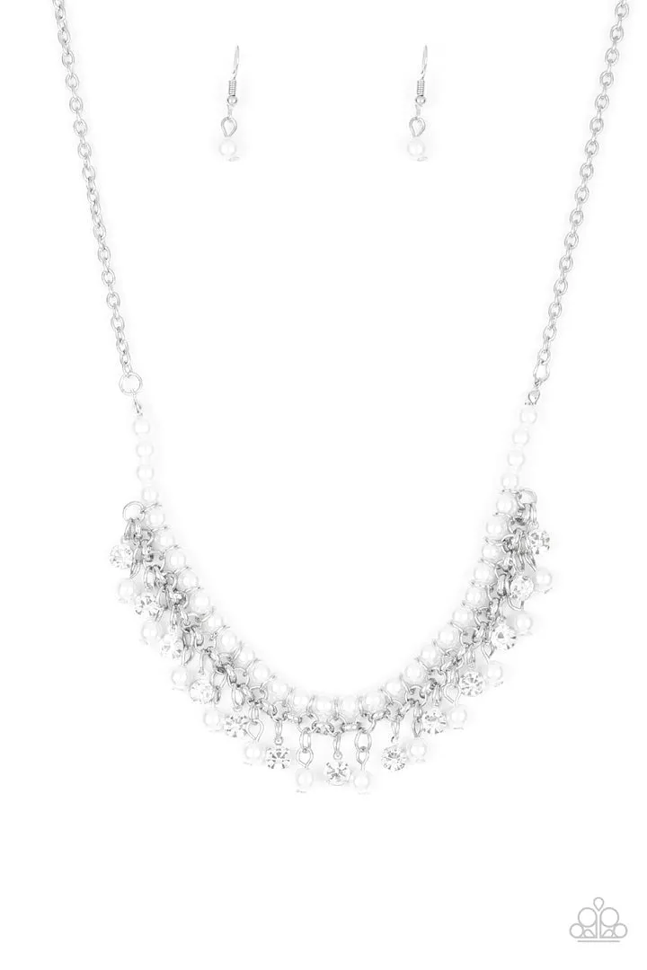 A Touch of CLASSY White Paparazzi Necklace