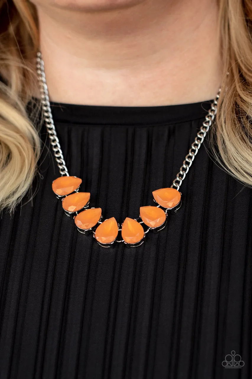 Above the Clouds Orange Paparazzi Necklace