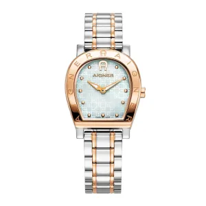 Aigner Daiana Ladies MOP Dial Silver/Rose Gold Stainless Steel Watch