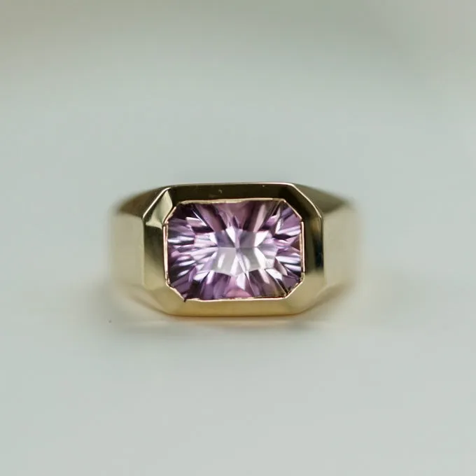 Ametrine Octagon Gold ring