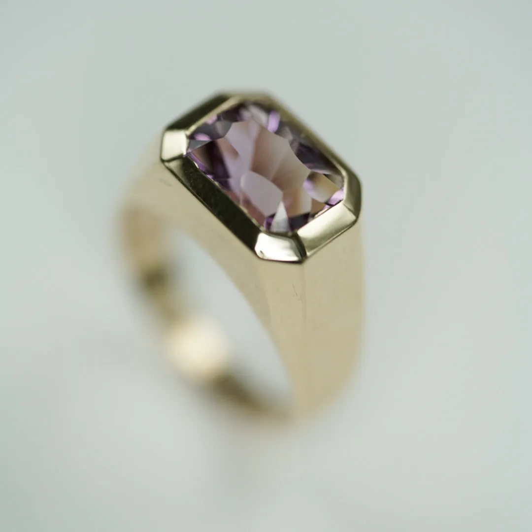 Ametrine Octagon Gold ring