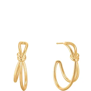 Ania Haie Forget Me Knot Gold Hoop Earrings