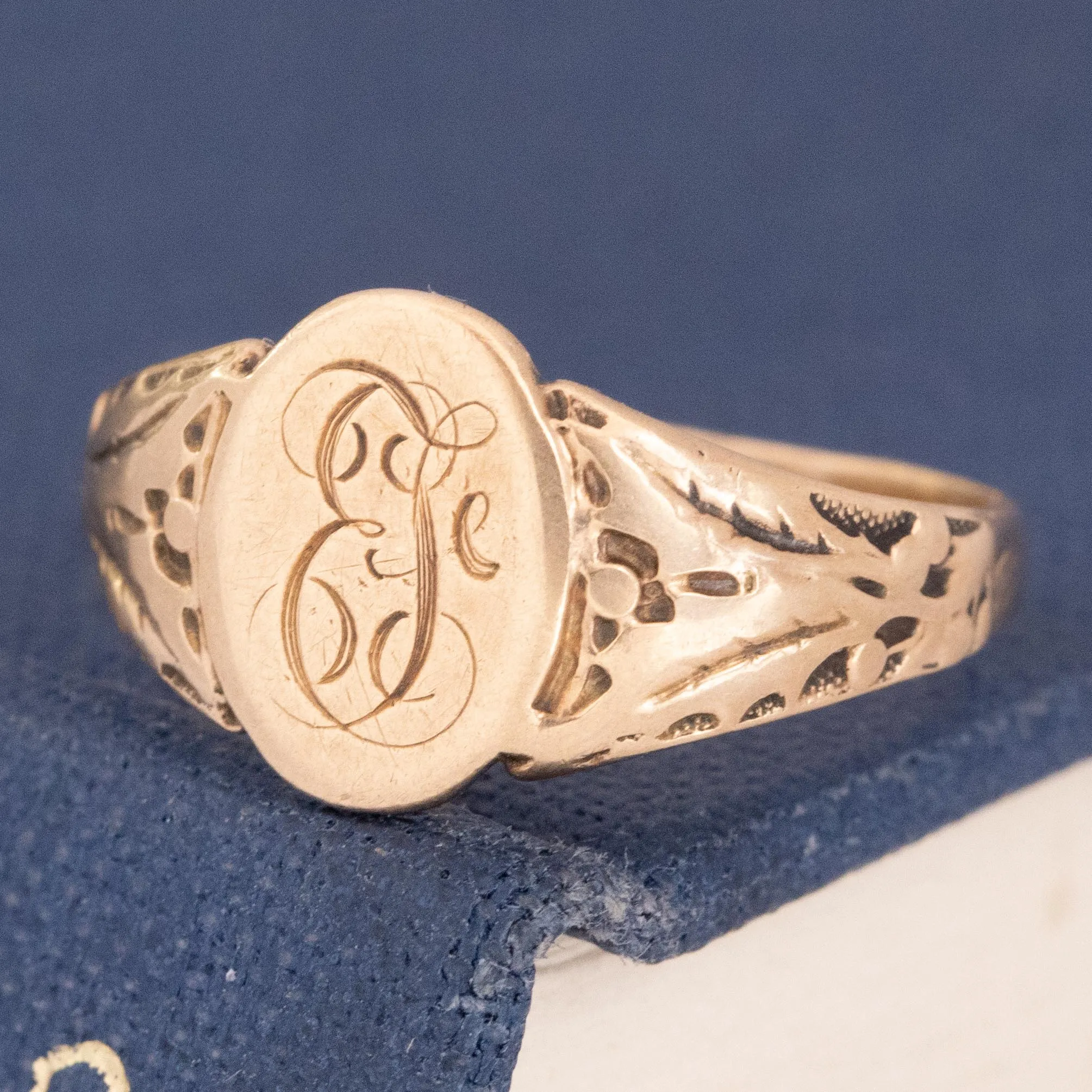 Antique EJ Petite Signet Ring