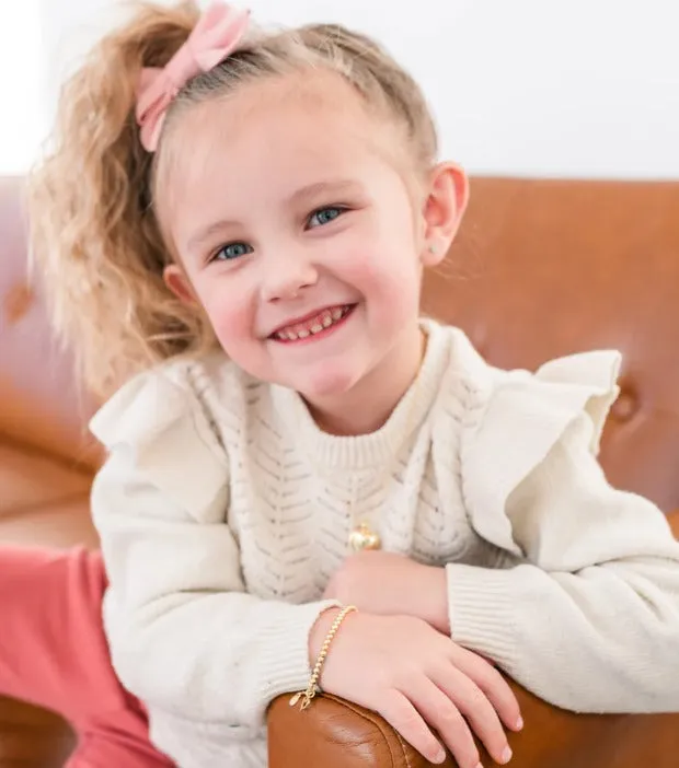 Aria - 14K Gold-Plated Kids Bracelet with Heart Charm