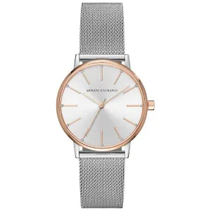 Armani Exchange Silver Mesh Bracelet Silver Dial Quartz Watch for Ladies - AX5537