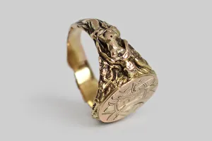 Art Nouveau Nudes Transfiguration Signet Ring