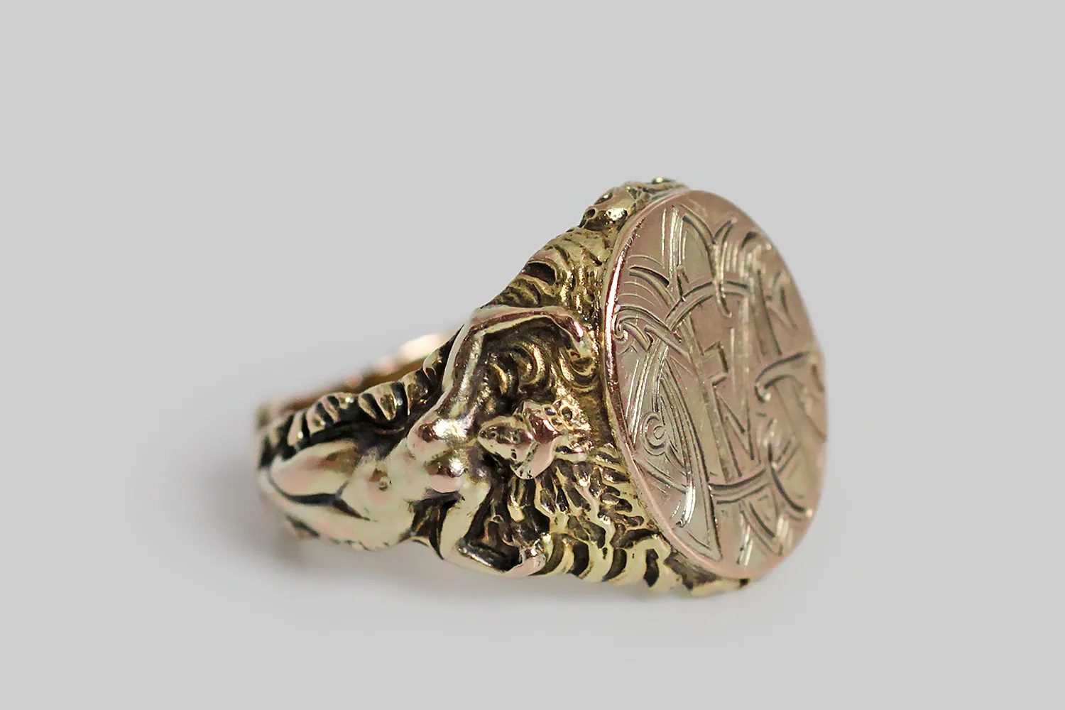 Art Nouveau Nudes Transfiguration Signet Ring
