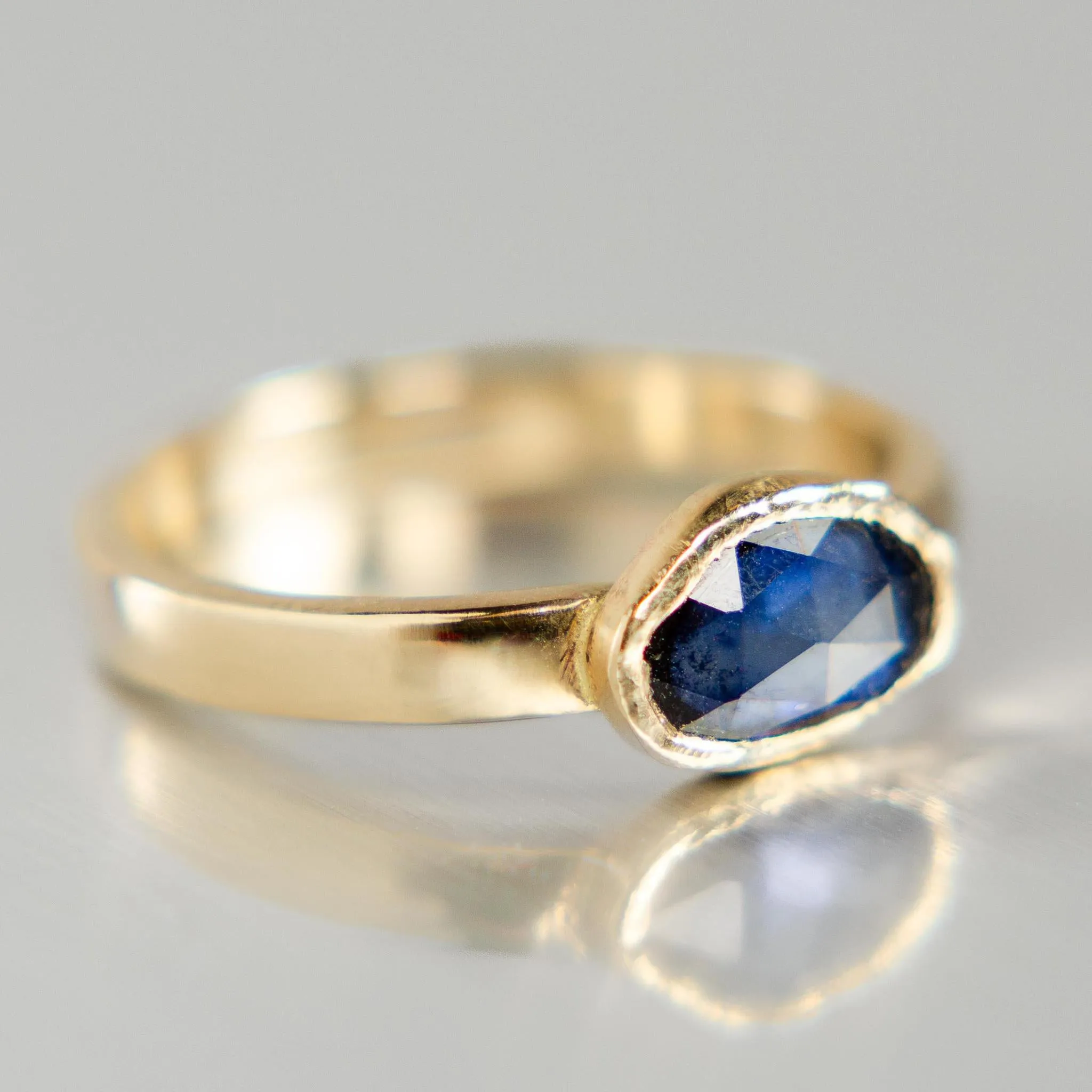 Aurora Ring | Blue Sapphire | 14k Yellow Gold