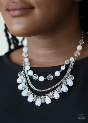 Awe-Inspiring Iridescence White Paparazzi Necklace