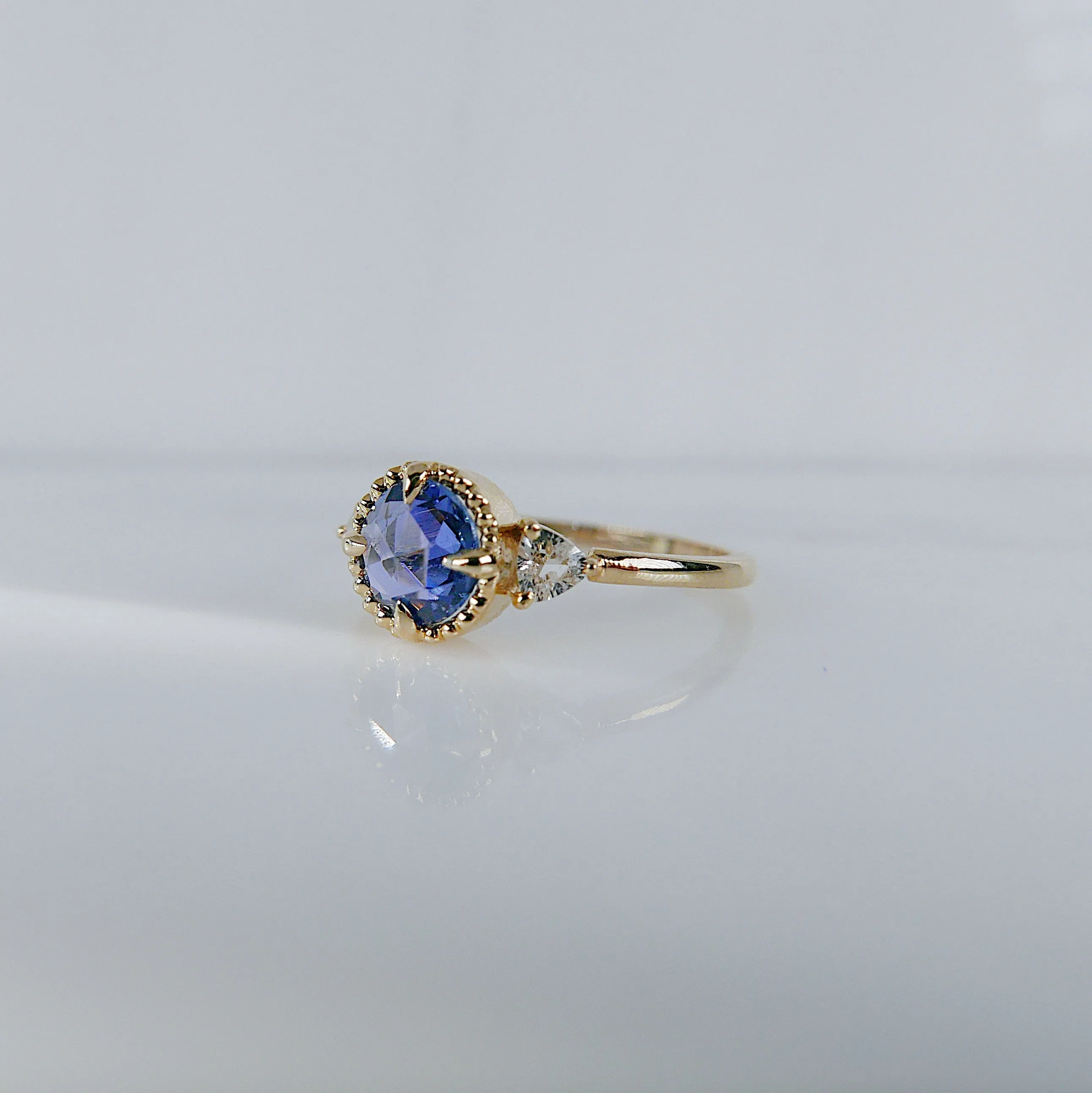 Bardot Blue Rosecut Sapphire Ring