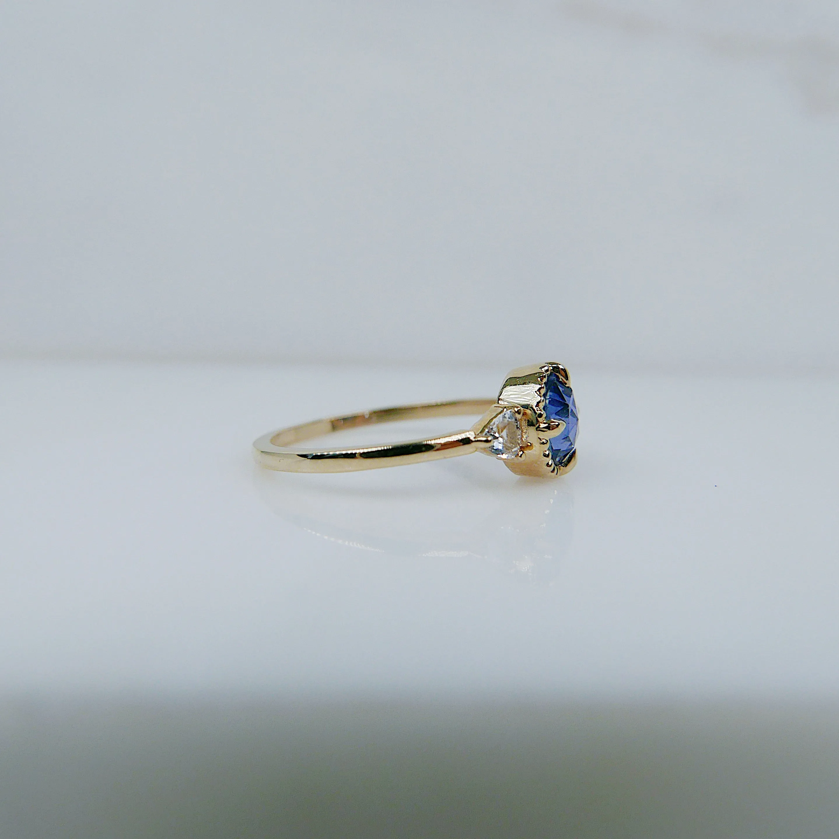 Bardot Blue Rosecut Sapphire Ring