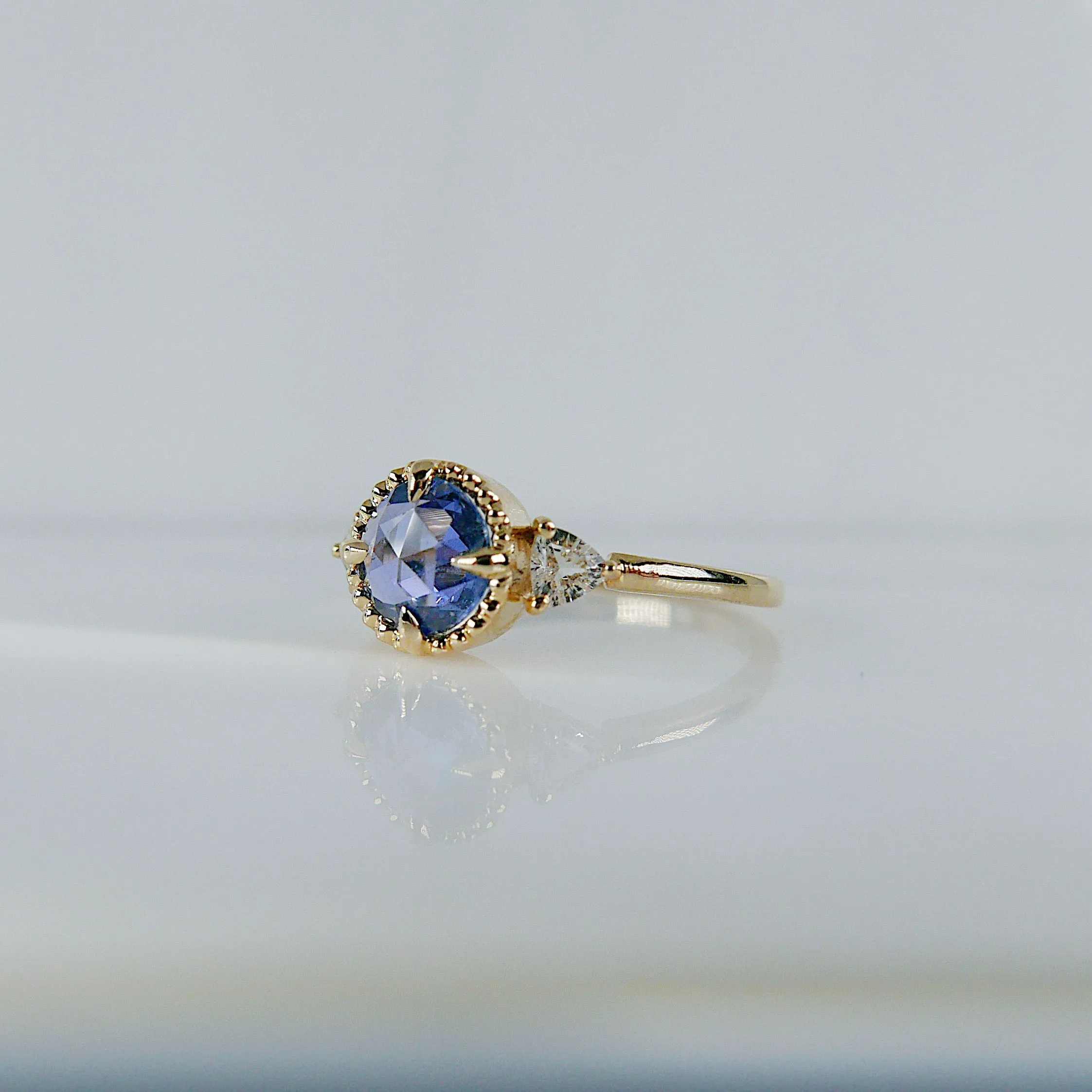 Bardot Blue Rosecut Sapphire Ring