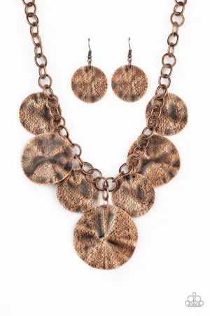 Barely Scratched the Surface Copper Paparazzi Necklace