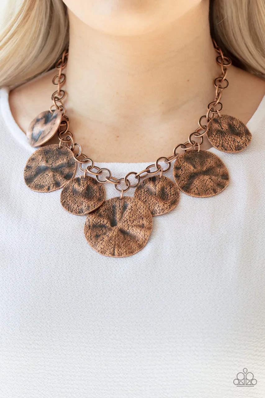 Barely Scratched the Surface Copper Paparazzi Necklace