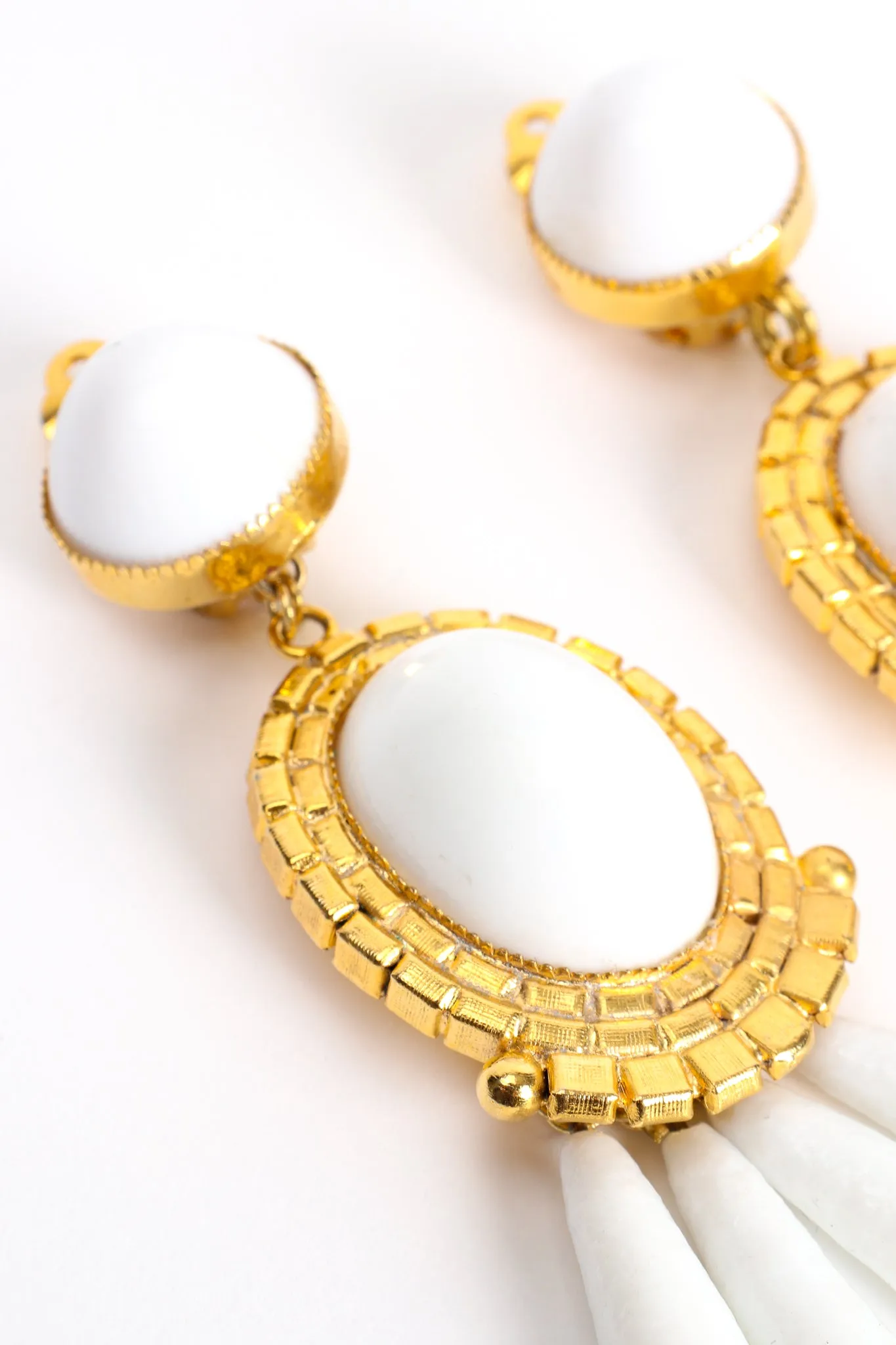 Baroque Glass Drop Chandelier Earrings