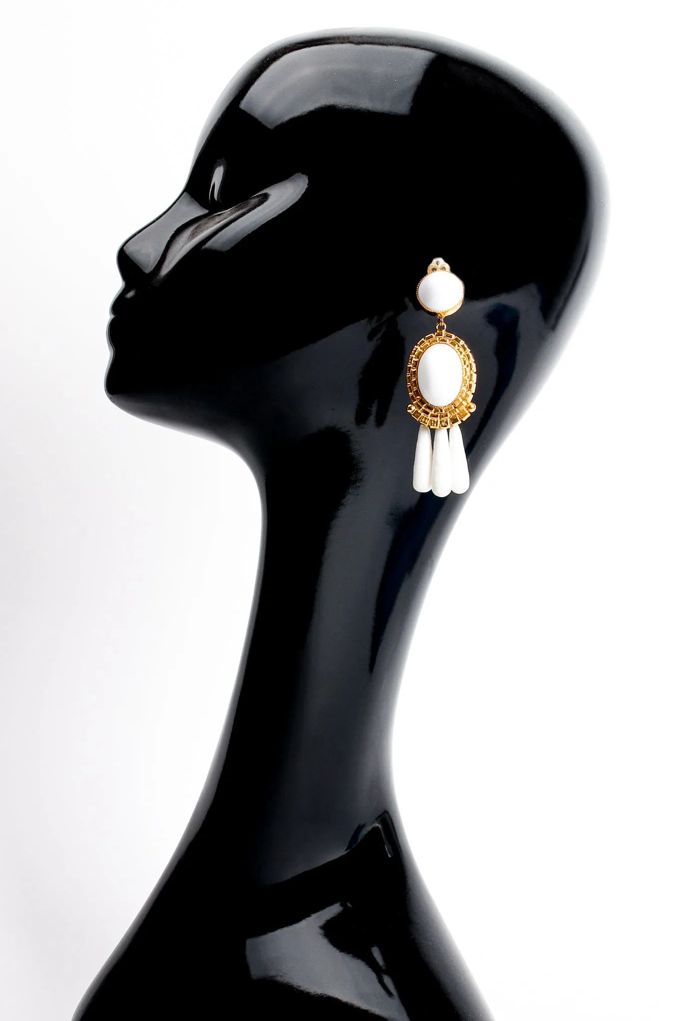 Baroque Glass Drop Chandelier Earrings