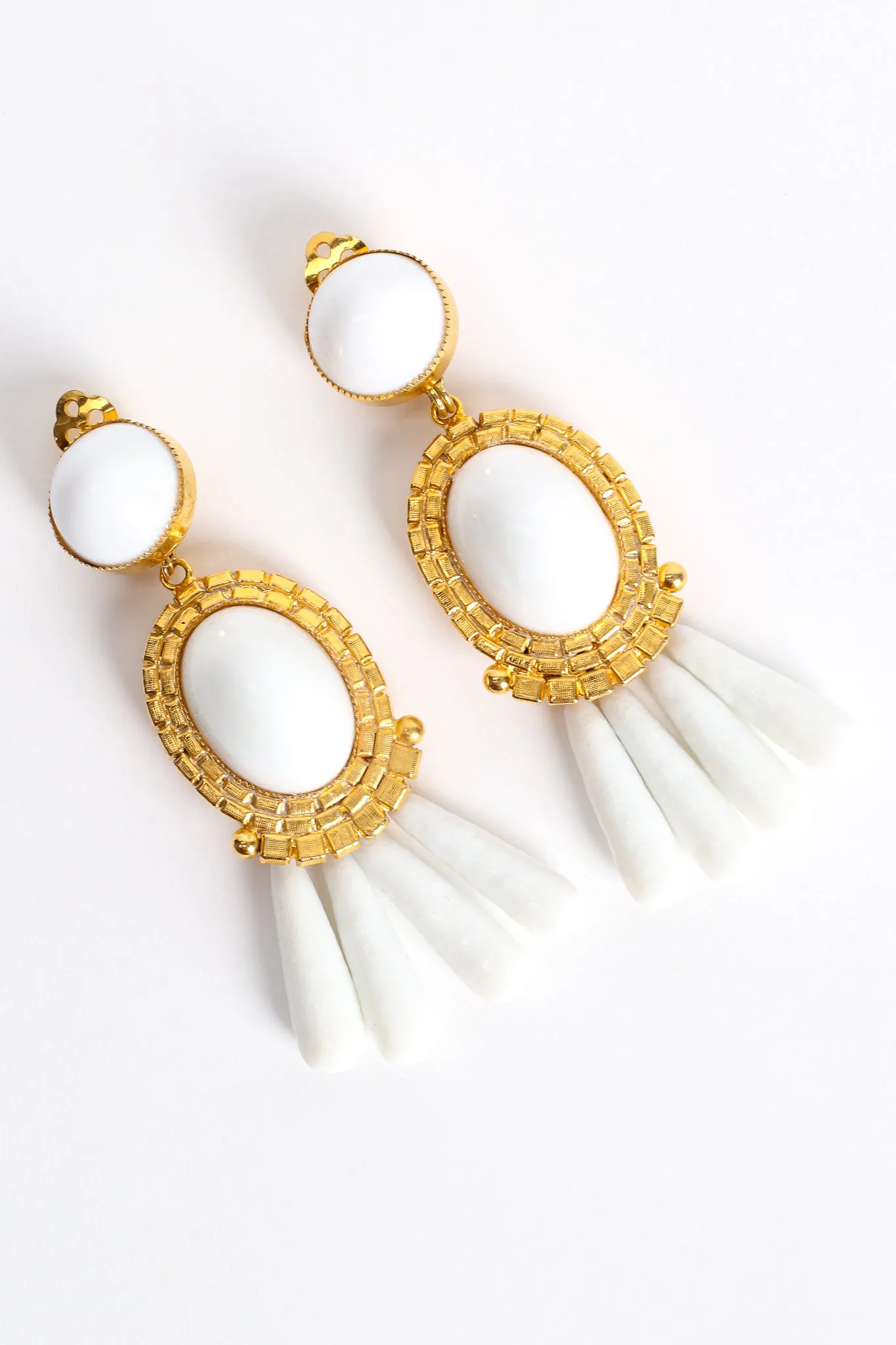 Baroque Glass Drop Chandelier Earrings