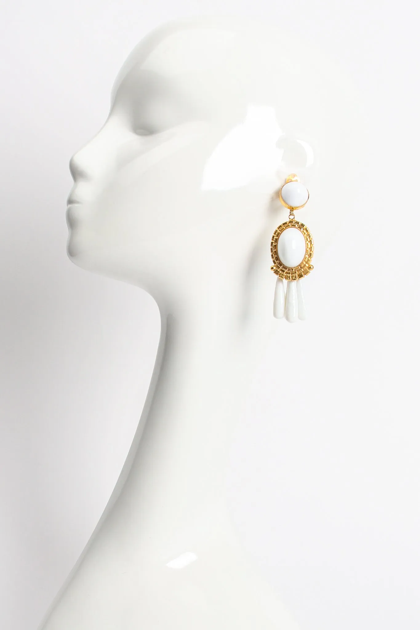 Baroque Glass Drop Chandelier Earrings