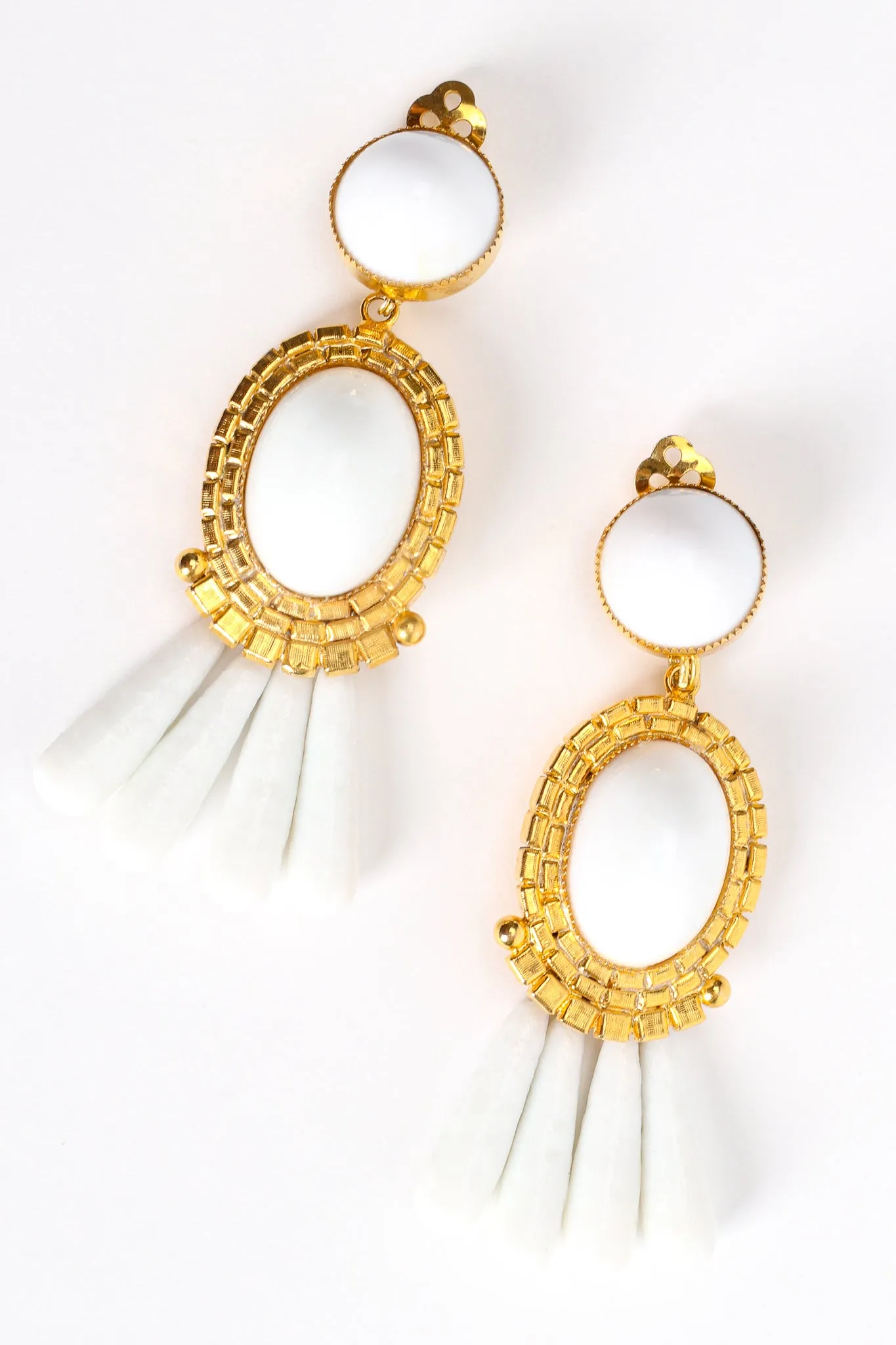 Baroque Glass Drop Chandelier Earrings