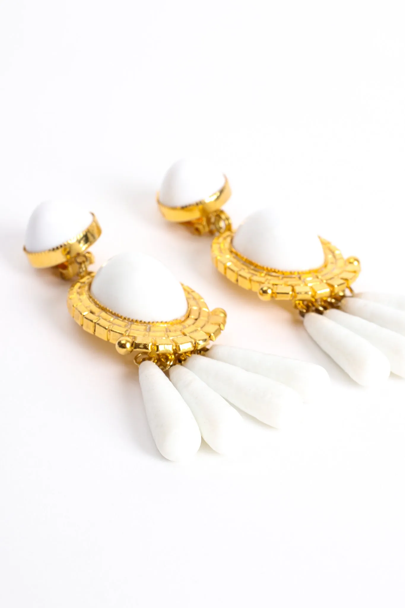 Baroque Glass Drop Chandelier Earrings
