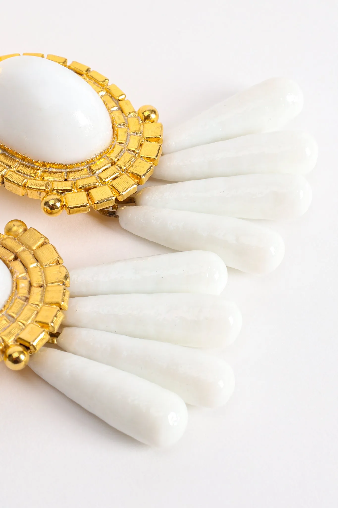 Baroque Glass Drop Chandelier Earrings